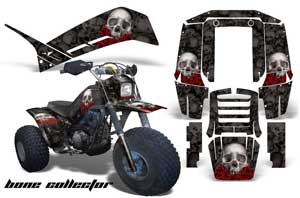 Yamaha Shaft DX 225 - 3 Wheeler ATV Graphic Kit - 1983-1985 Bone Collector Black
