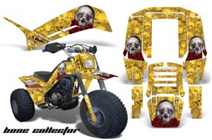 Yamaha Shaft DX 225 - 3 Wheeler ATV Graphic Kit - 1983-1985 Bone Collector Yellow