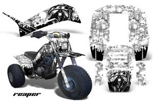 Yamaha Shaft DX 225 - 3 Wheeler ATV Graphic Kit - 1983-1985 Reaper White