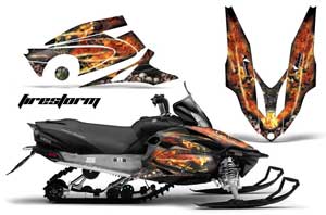 Yamaha Vector RS Sled Graphic Kit - 2012-2016 Firestorm Black