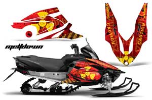 Yamaha Vector RS Sled Graphic Kit - 2012-2016 Meltdown Red