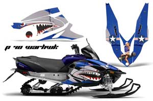 Yamaha Vector RS Sled Graphic Kit - 2012-2016 P40 Warhawk Blue