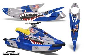 Yamaha Wave Blaster Jet Ski Graphic Kit - 1993-1996 P40 Warhawk Blue