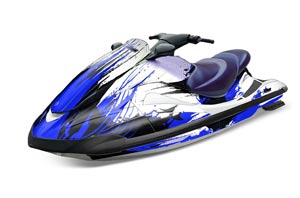 Yamaha Wave Runner Jet Ski Graphic Kit 2002-2005 Carbon X Blue
