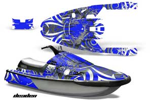 Yamaha Wave Runner 3 Jet Ski Graphic Kit - 1991-1996 Deaden Blue