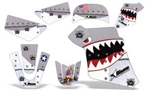 Yamaha PW50 Dirt Bike Graphic Kit - 1990-2022 Warhawk White