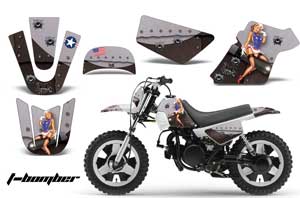 Yamaha PW50 Dirt Bike Graphic Kit - 1990-2022 T Bomber Black