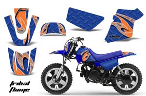 Yamaha PW50 Dirt Bike Graphic Kit - 1990-2022 Tribal Flame Blue