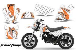 Yamaha PW50 Dirt Bike Graphic Kit - 1990-2022 Tribal Flame White