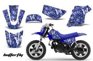 Yamaha PW80 Dirt Bike Graphic Kit - 1996-2006 Butterfly Blue