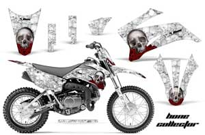 Yamaha TTR110 Dirt Bike Graphic Kit - 2008-2022 Bone Collector White