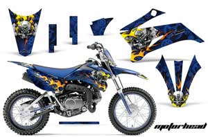 Yamaha TTR110 Dirt Bike Graphic Kit - 2008-2022 Motorhead Blue