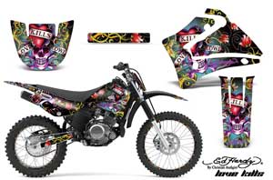 Yamaha TTR125 Dirt Bike Graphic Kit - 2000-2022 Ed Hardy - Love Kills Black