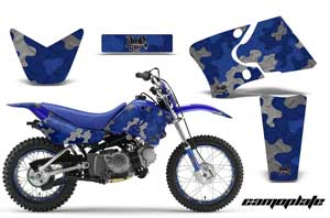 Yamaha TTR90 Dirt Bike Graphic Kit - 2000-2007 Camoplate Blue