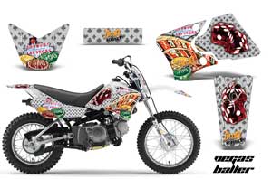 Yamaha TTR50 Dirt Bike Graphic Kit - 2006-2018 Vegas Baller White