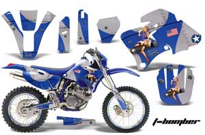 Yamaha WR250 Dirt Bike Graphic Kit - 1998-2002 T Bomber Blue