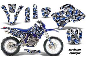 Yamaha WR250 Dirt Bike Graphic Kit - 1998-2002 Urban Camo Blue