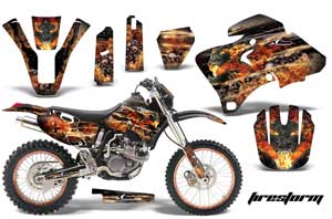 Yamaha WR400 Dirt Bike Graphic Kit - 1998-2002 Firestorm Black