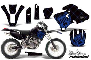 Yamaha WR250 Dirt Bike Graphic Kit - 1998-2002 Silver Star - Reloaded Blue
