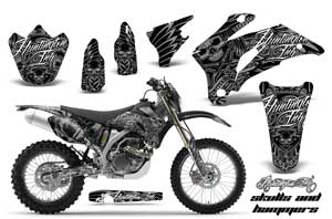 Yamaha WR250F Dirt Bike Graphic Kit - 2007-2014 Skulls and Hammers Silver
