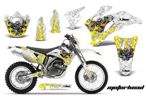 Yamaha WR250F Dirt Bike Graphic Kit - 2007-2014 Motorhead White