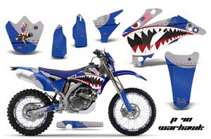 Yamaha WR250F Dirt Bike Graphic Kit - 2007-2014 P40 Warhawk Blue