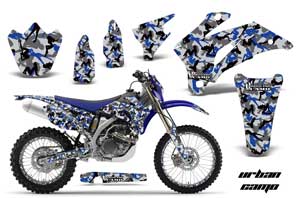 Yamaha WR250F Dirt Bike Graphic Kit - 2007-2014 Urban Camo Blue
