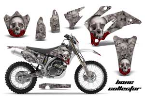 Yamaha WR250F Dirt Bike Graphic Kit - 2007-2014 Bone Collector White