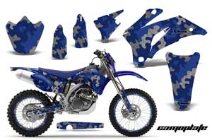 Yamaha WR250F Dirt Bike Graphic Kit - 2007-2014 Camoplate Blue