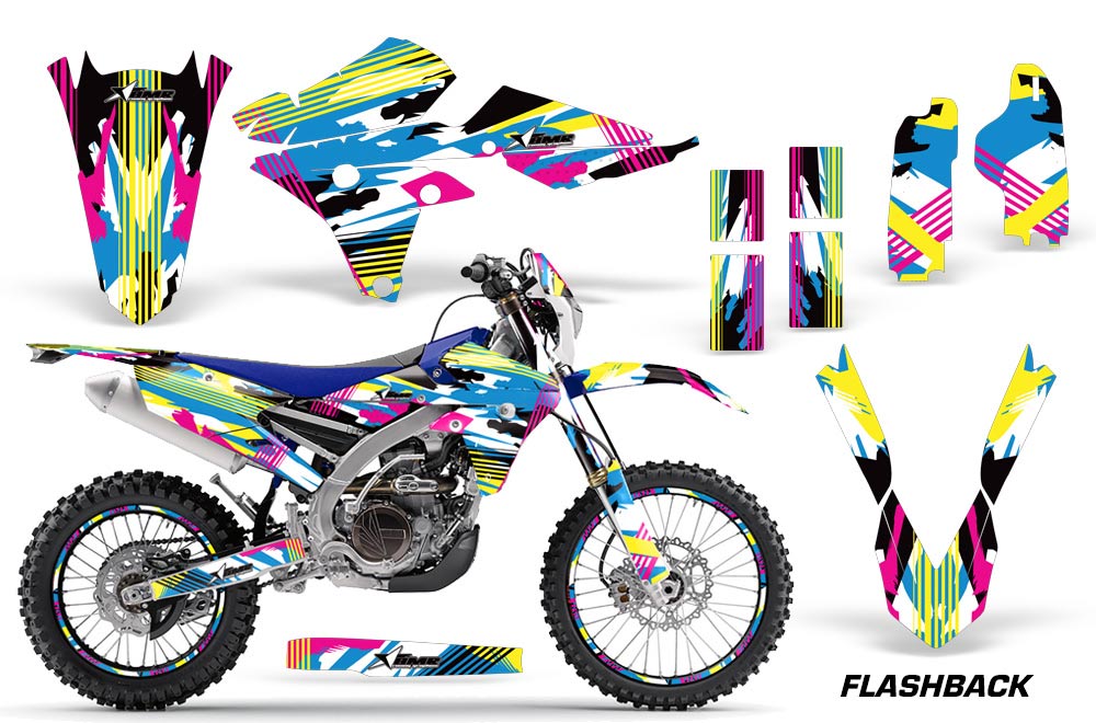 Yamaha WR250F / WR450F Dirt Bike Graphic Kit - 2015-2018 Flashback Yellow