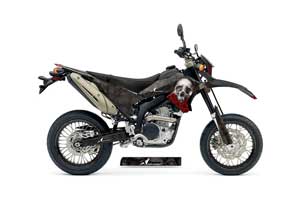 Yamaha WR250 R/X Dirt Bike Graphic Kit - 2007-2016 Bone Collector Black