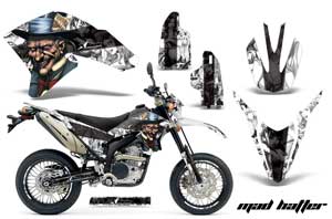 Yamaha WR250 R/X Dirt Bike Graphic Kit - 2007-2016 Mad Hatter White