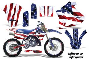 Yamaha WR 250Z Dirt Bike Graphic Kit - 1991-1993 Stars and Stripes Red White & Blue