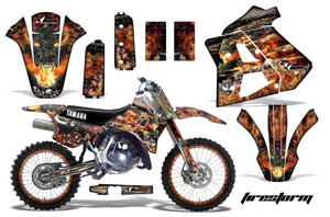 Yamaha WR 250Z Dirt Bike Graphic Kit - 1991-1993 Firestorm Black