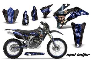 Yamaha WR450F Dirt Bike Graphic Kit - 2007-2011 Mad Hatter Blue