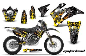 Yamaha WR450F Dirt Bike Graphic Kit - 2007-2011 Motorhead Black