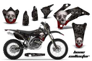 Yamaha WR450F Dirt Bike Graphic Kit - 2007-2011 Bone Collector Black