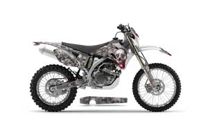 Yamaha WR450F Dirt Bike Graphic Kit - 2007-2011 Bone Collector White