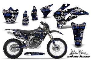 Yamaha WR450F Dirt Bike Graphic Kit - 2007-2011 Silver Star - Silverhaze Blue