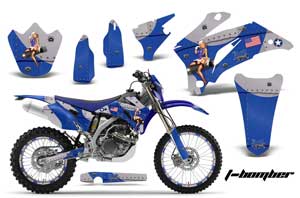 Yamaha WR450F Dirt Bike Graphic Kit - 2007-2011 T Bomber Blue