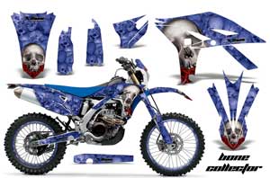 Yamaha WR450F Dirt Bike Graphic Kit - 2007-2011 Bone Collector Blue