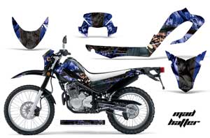 Yamaha XT250X Dirt Bike Graphic Kit - 2006-2018 Mad Hatter Blue