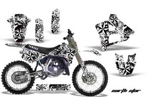 Yamaha YZ125 2 Stroke Dirt Bike Graphic Kit - 1991-1992 Northstar White