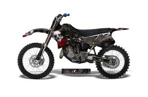 Yamaha YZ125 2 Stroke Dirt Bike Graphic Kit - 1993-1995 Bone Collector Black