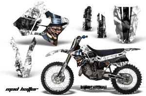 Yamaha YZ250 2 Stroke Dirt Bike Graphic Kit - 1993-1995 Mad Hatter White