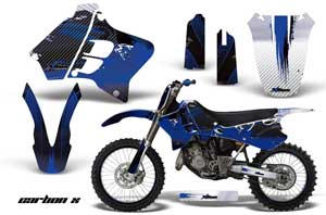 Yamaha YZ125 2 Stroke Dirt Bike Graphic Kit - 1993-1995 Carbon X Blue