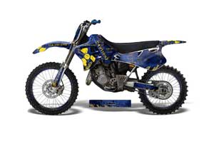 Yamaha YZ250 2 Stroke Dirt Bike Graphic Kit - 1993-1995 Meltdown Blue