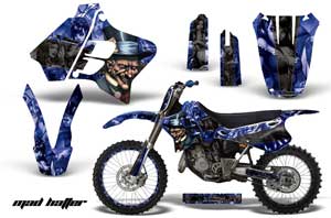Yamaha YZ250 2 Stroke Dirt Bike Graphic Kit - 1993-1995 Mad Hatter Blue