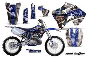 Yamaha YZ250 2 Stroke Dirt Bike Graphic Kit - 1996-2001 Mad Hatter Blue