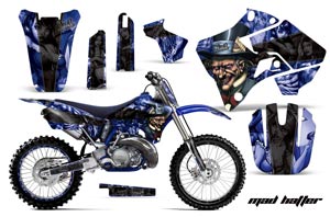 Yamaha YZ250 2 Stroke Dirt Bike Graphic Kit - 1996-2001 Mad Hatter Black